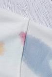 Multicolor Tie Dye Pattern Hoodie