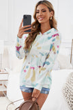 Multicolor Tie Dye Pattern Hoodie