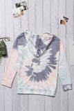 Multicolor Tie Dye Pattern Hoodie