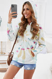 Multicolor Tie Dye Pattern Hoodie