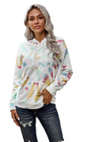 Multicolor Tie Dye Pattern Hoodie
