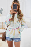 Multicolor Tie Dye Pattern Hoodie