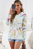 Multicolor Tie Dye Pattern Hoodie